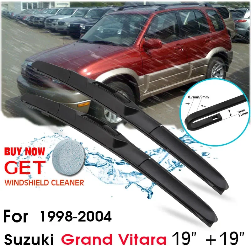 Car Wiper Blade Front Window Windshield Rubber Silicon Refill Wipers For Suzuki Grand Vitara 1998-2004 19