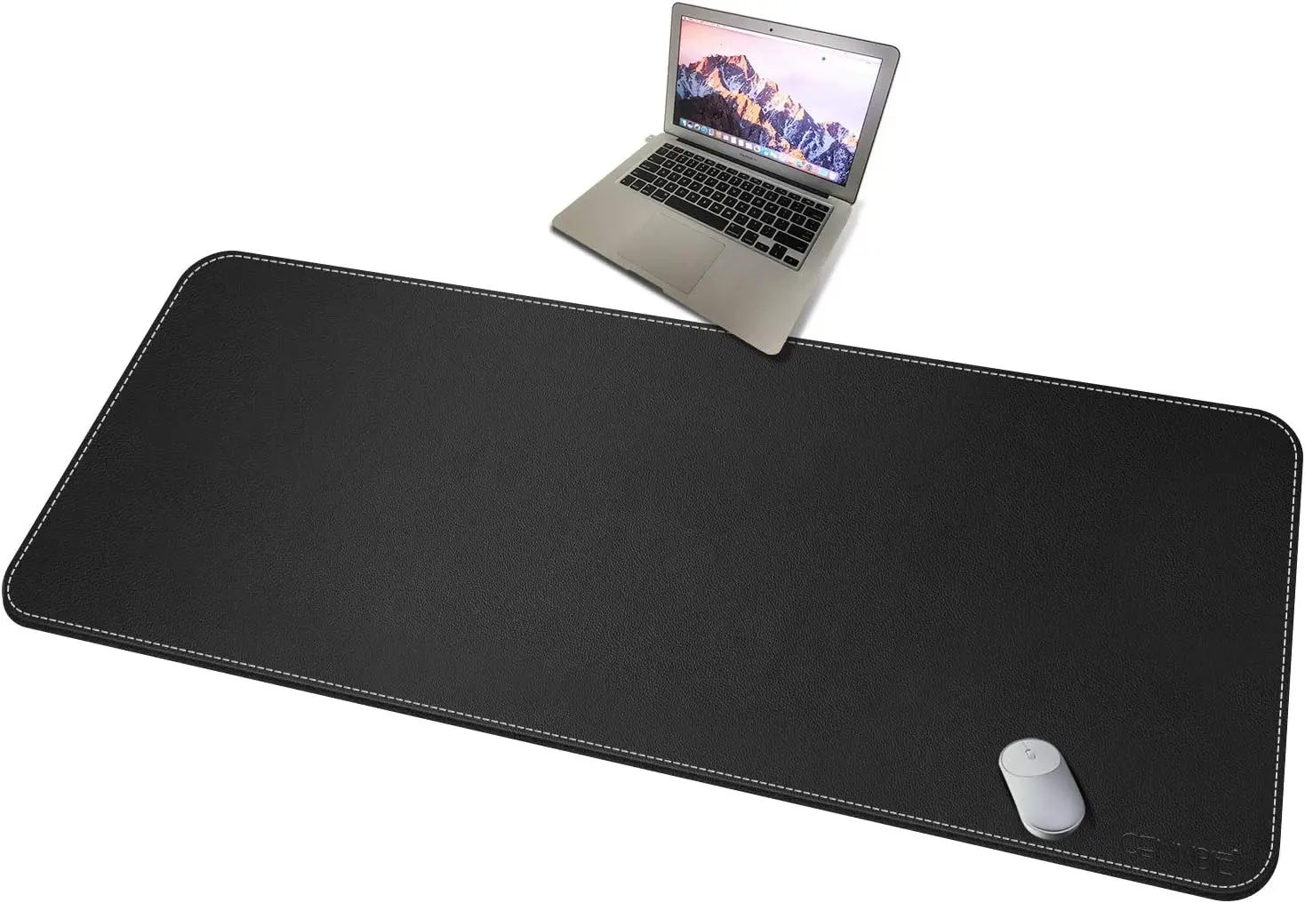 Large Leather Desk Mat, Extended Mega Size Mouse Pad with Full Desk Coverage, Waterproof Office Desk Protector in Black