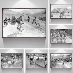 France Cycling Race Poster Black White Vintage Photography Frederico Bahomontes Canvas Painting Bike Wall Pictures Home Decor