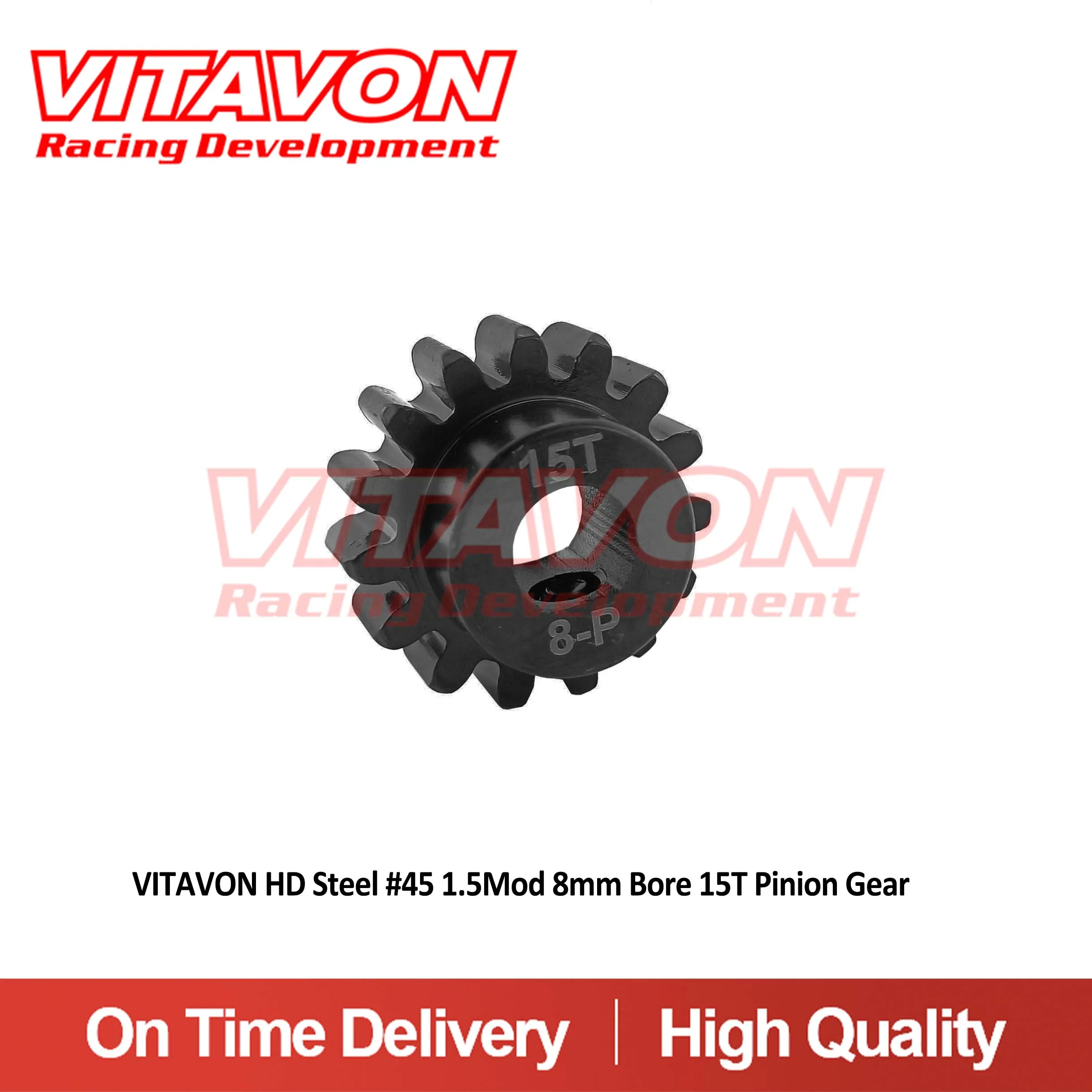 

VITAVON Pinion Gear 8mm D bore 1.5Mod15T CNC HD 45# for X-MAXX / DBXL / 5B