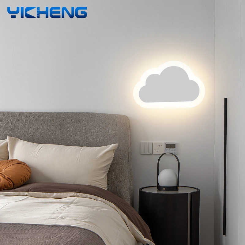 Cloud Design Acrylic Wall Lights Morden LED Indoor Wall Lamp Nordic Sconce Lamps Kids Bedside Lamps For Children's Bedroom Decor