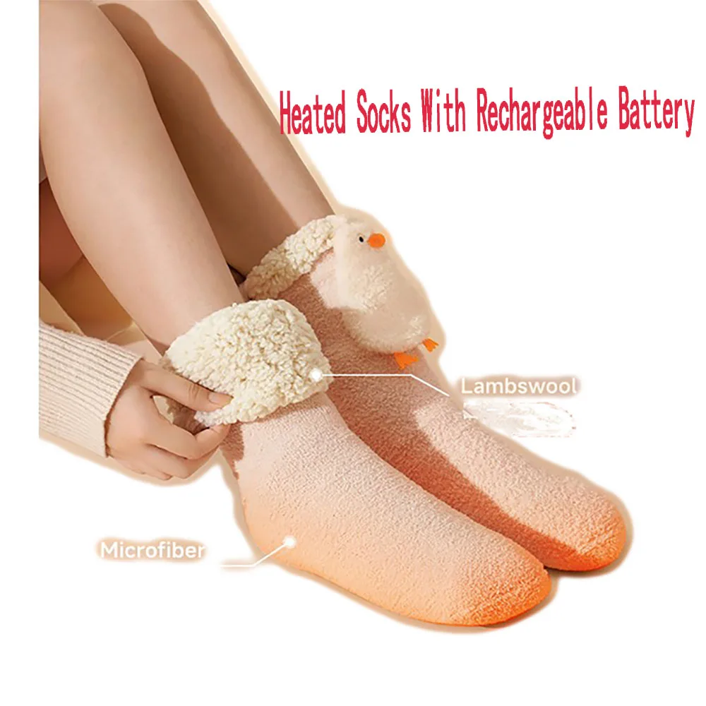 

Winter Warm Snowmobile Skiing Heated Socks With Rechargeable Battery Outdoor Sport Thermal Heated Foot Warmer Socks with battery