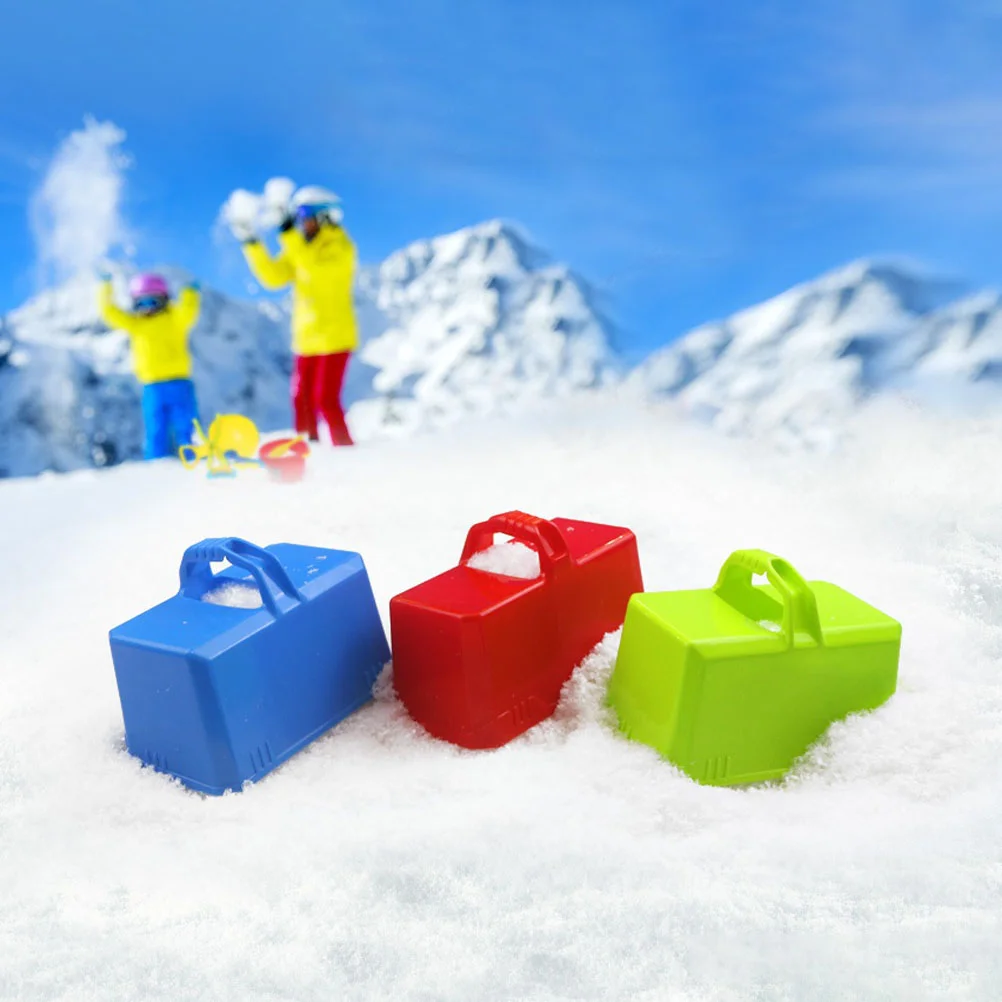 2 Pcs Brick Model Children Winter Toys Outdoor Sand Block Snow Making Mold Plastic