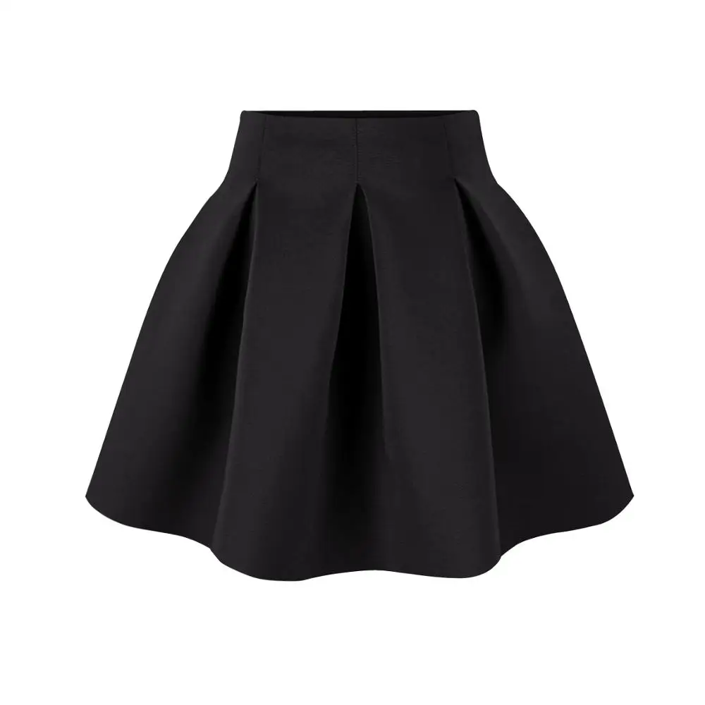 Pleated Skirts Student Spring Summer Preppy Black Short Skirt Cute Korean Female High-waisted A Line Mini Skirt XS-4XL