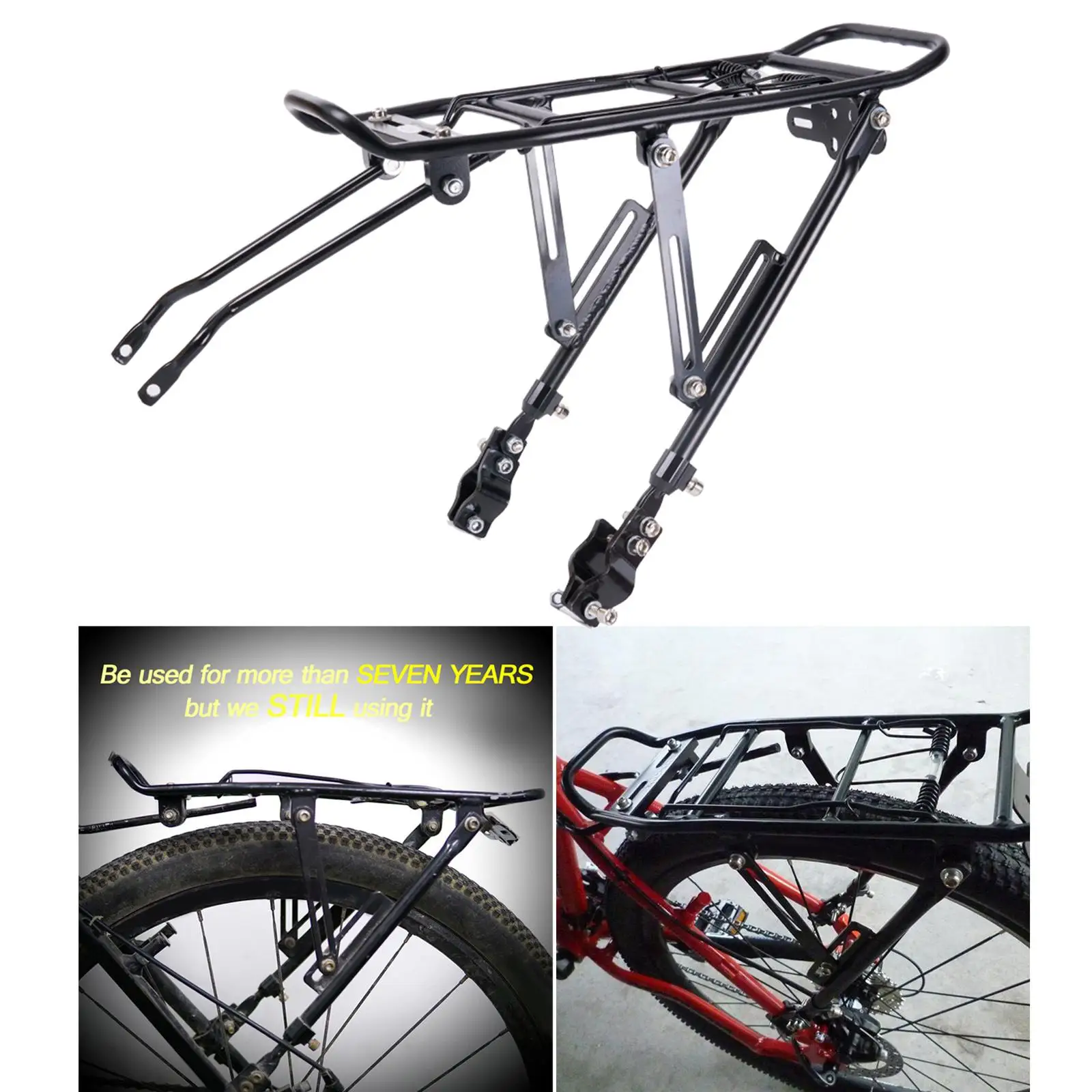 Aluminum Alloy Rear Cargo Bike Panniers Luggage Rack Shelf Racks Gym Bag Holder Suitable for 24