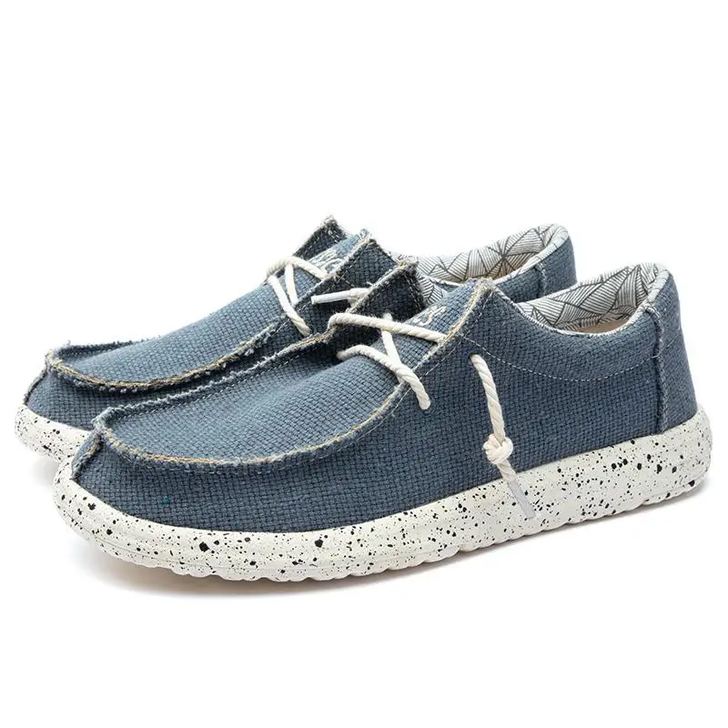 2026 Fashion Men's Casual Loafers Summer Canvas Comfortable New Luxury Brand Designer Denim Sports Walking Shoes Tenis Masculino