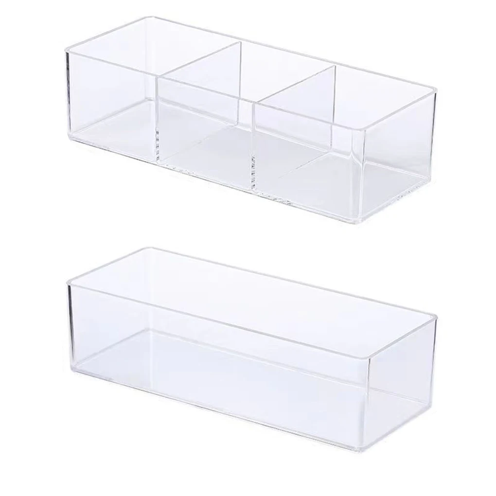 Makeup Organizer Cosmetic Case Storage Box Compact Size Long-lasting Transparent Multipurpose Eyeliner Container Space Saving