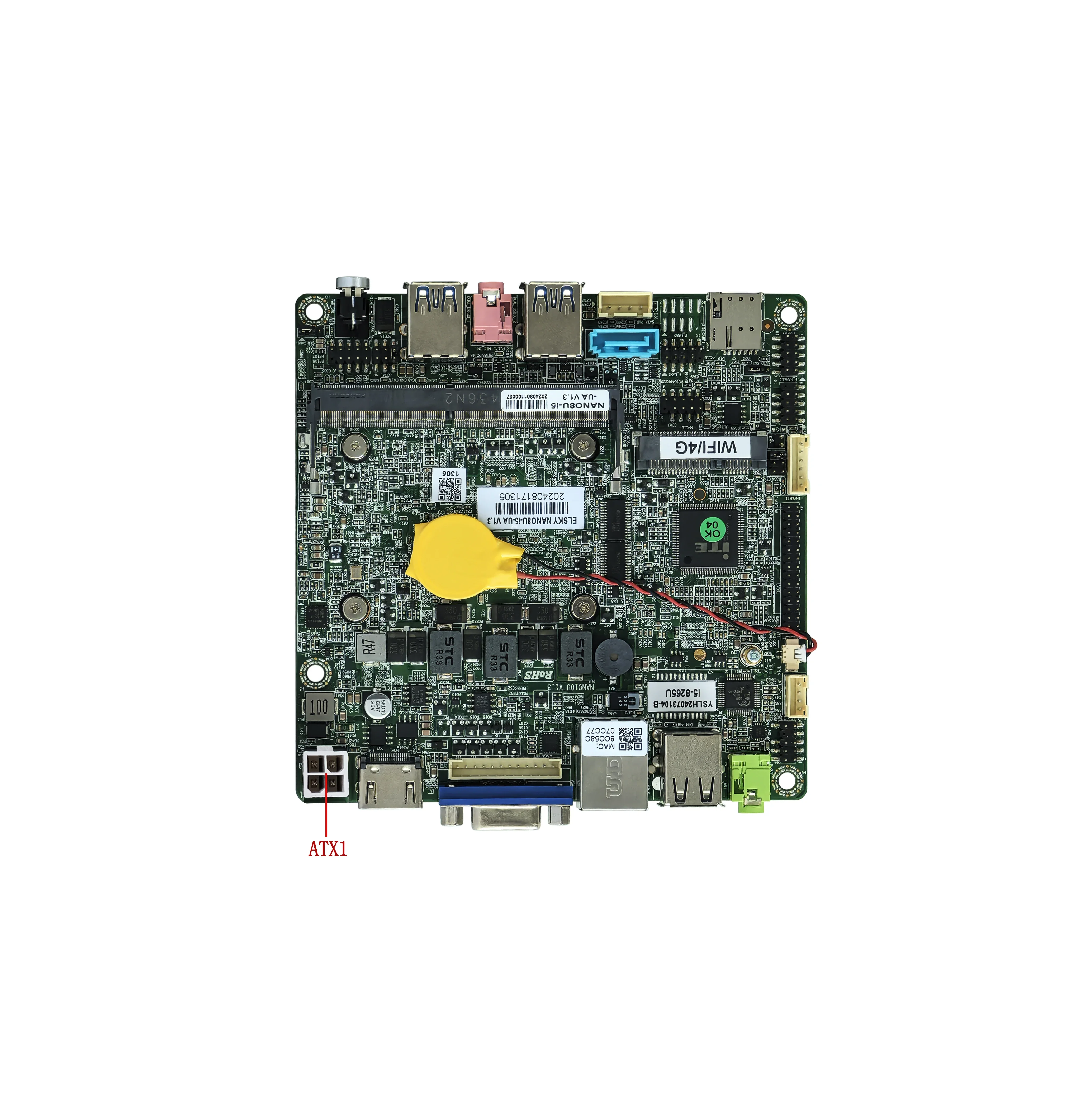 เมนบอร์ด ELSKY รุ่น NANO8U พร้อมโปรเซสเซอร์ I7 รุ่นที่ 8 ชิปเซ็ต Whiskey Lake รองรับ PCIE BGA1528