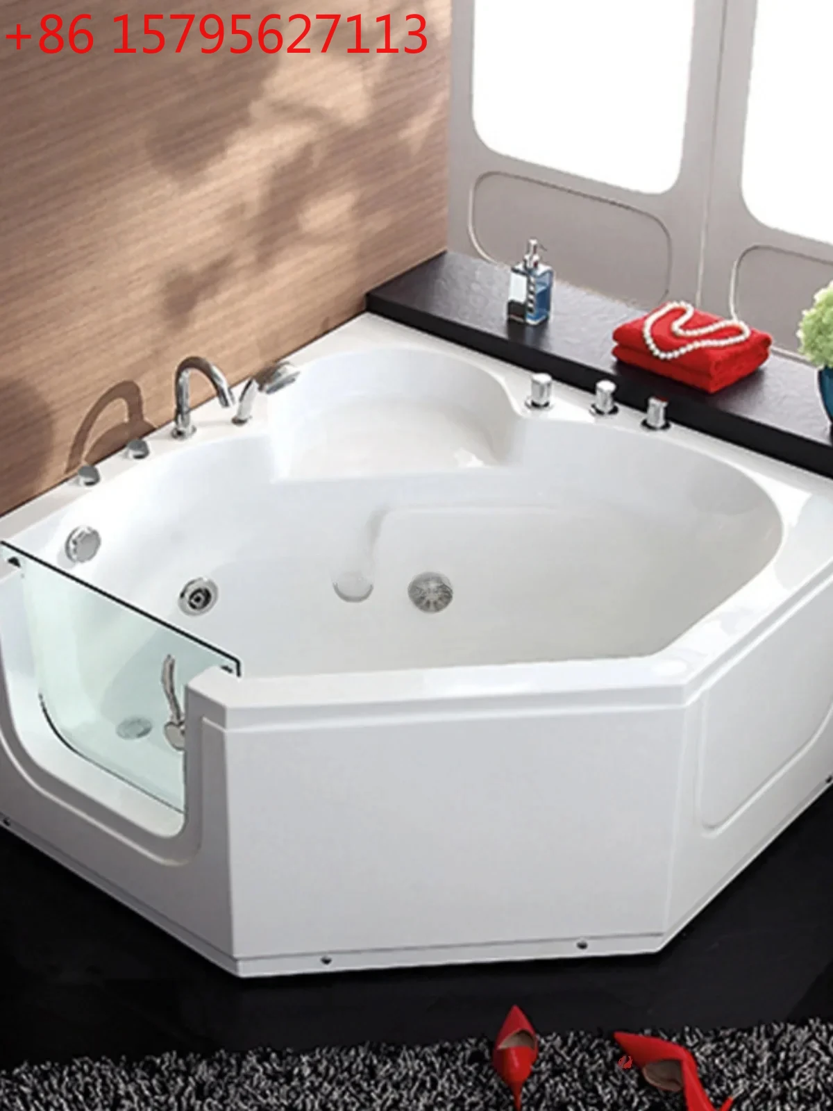 

Y Walk-in elderly bathtub Accessible sitting bubble side door Jacuzzi