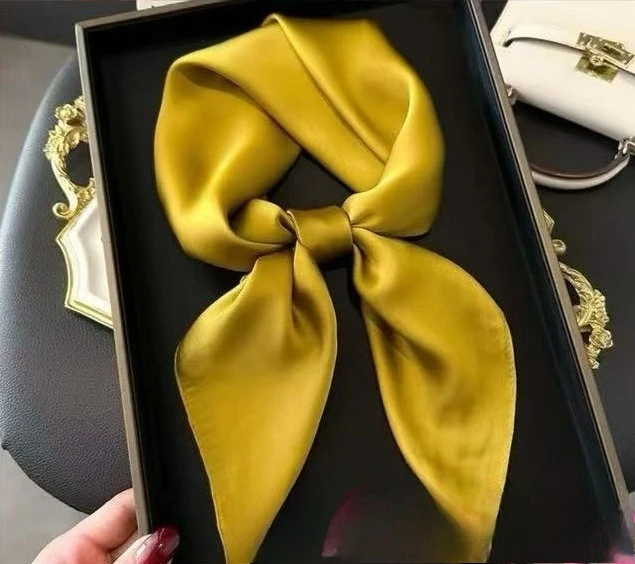 بلون 70x70 سنتيمتر المرأة نمط جديد وشاح مربع صغير تنوعا وشاح حريري طويل تقليد الحرير وشاح للرقبة نمط خفيف الوزن