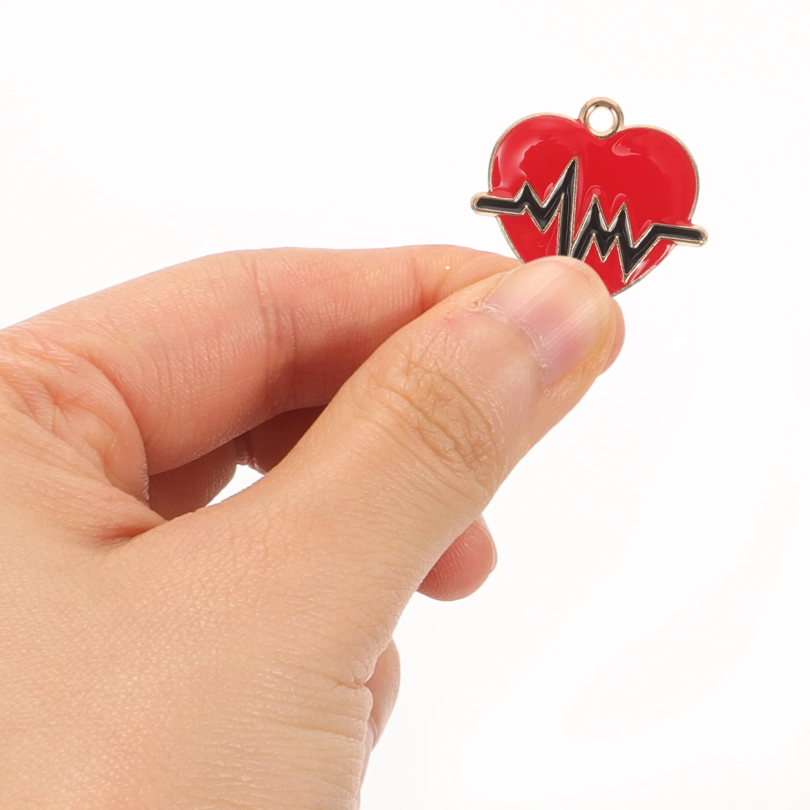 

20Pcs Ecg Necklace Pendants DIY Making Accessory Adorable Handmade Gifts DIY Making Accessory Earring Charms Necklace Pendants