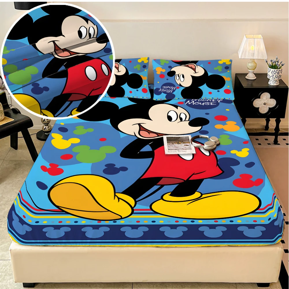 

Disney Mickey Mouse stretch bed sheets, double bed sheets, soft and warm velvet bedspreads, mattress covers, sheet protection co