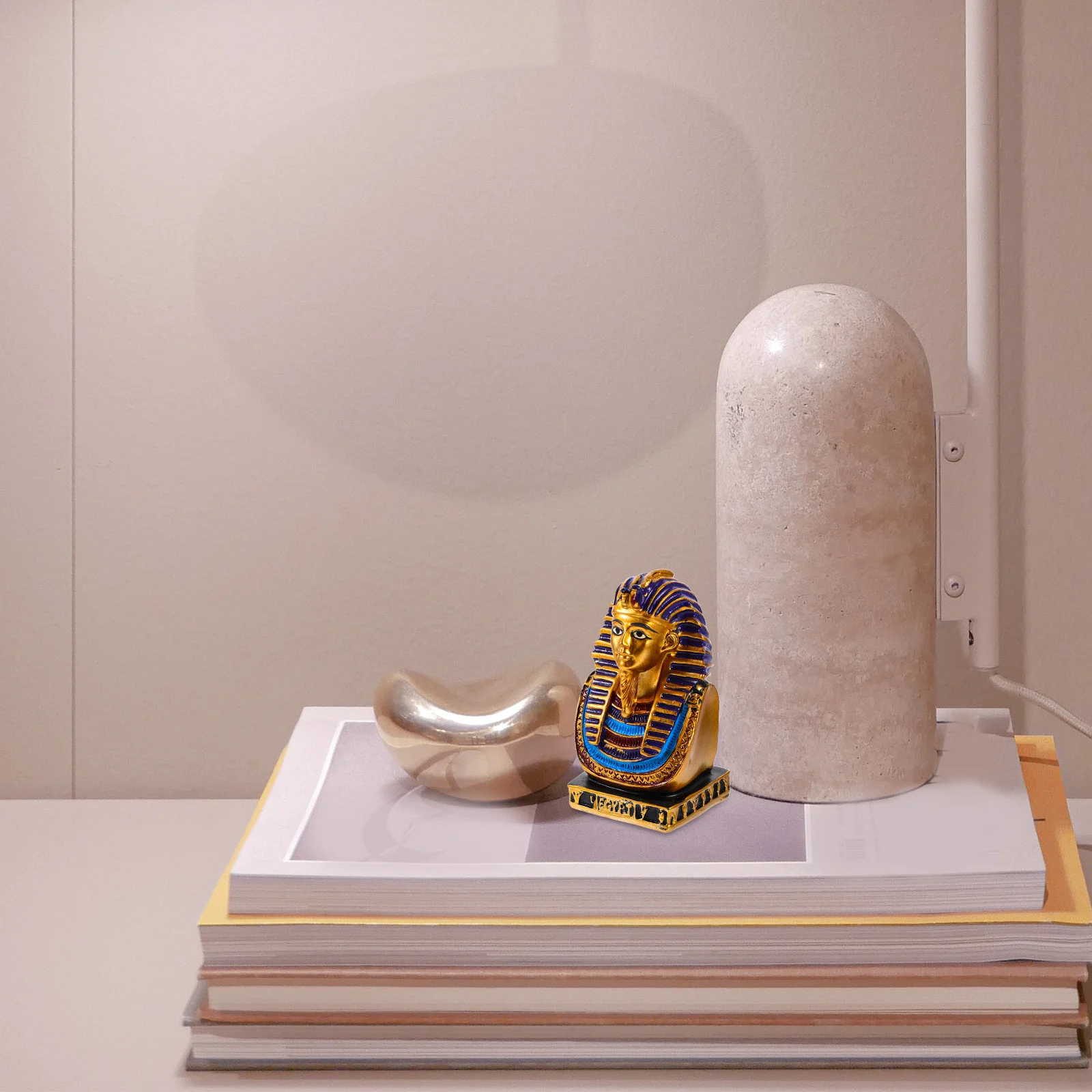 

Pharaoh Statue Ancient Egypt Decor Resin Decors Craft Ornament Decorations Staff