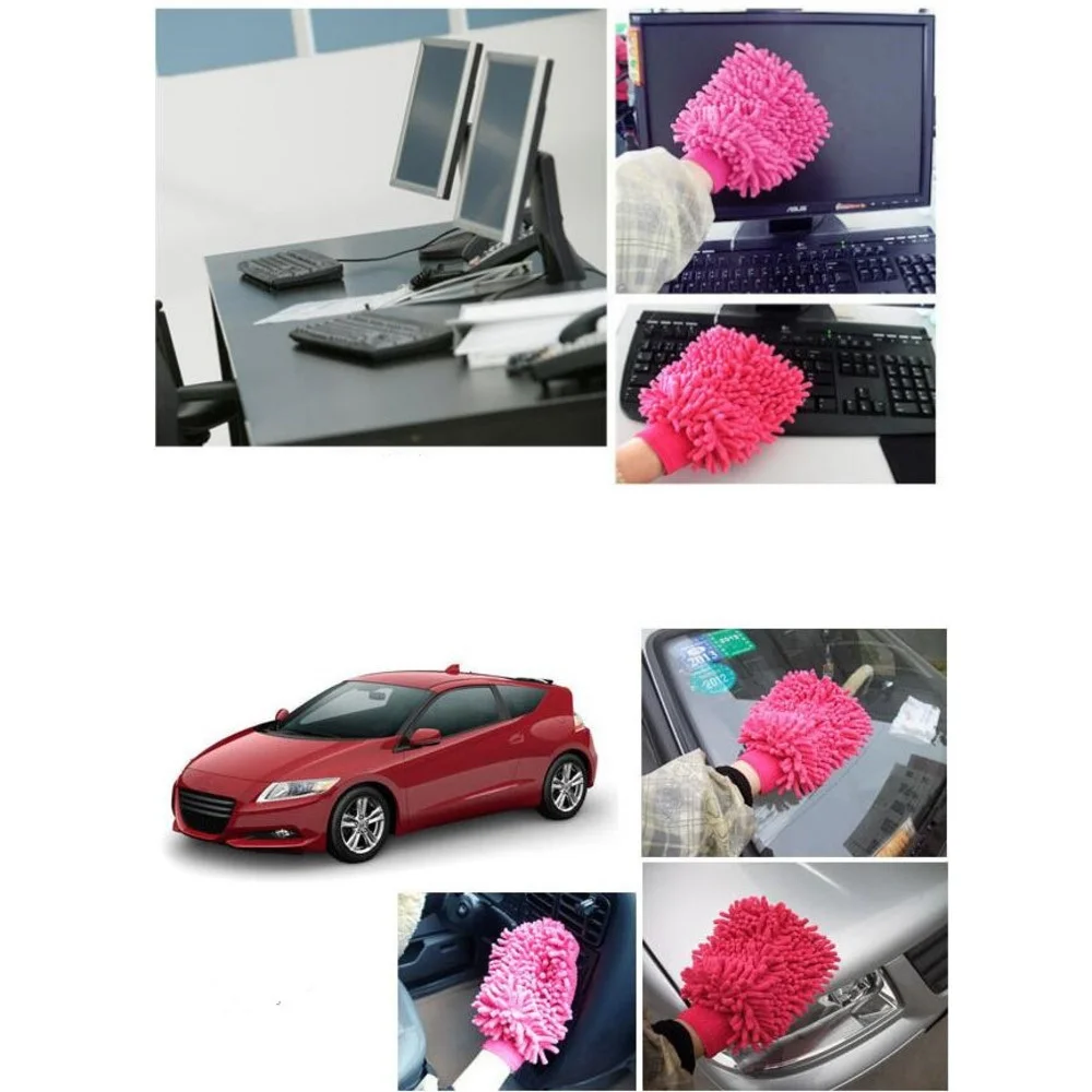 

500pc Durable Mitt Microfiber Car Window Washing Cleaning Gloves Duster Towel Anti Scratch Sponge Brush Car Cleaner Tools