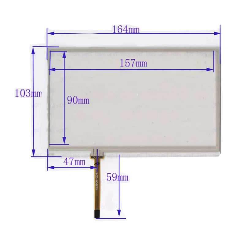 

7191 Сенсорный экран, панель дигитайзера промышленного управления, стекло внешнего экрана 163*103 мм