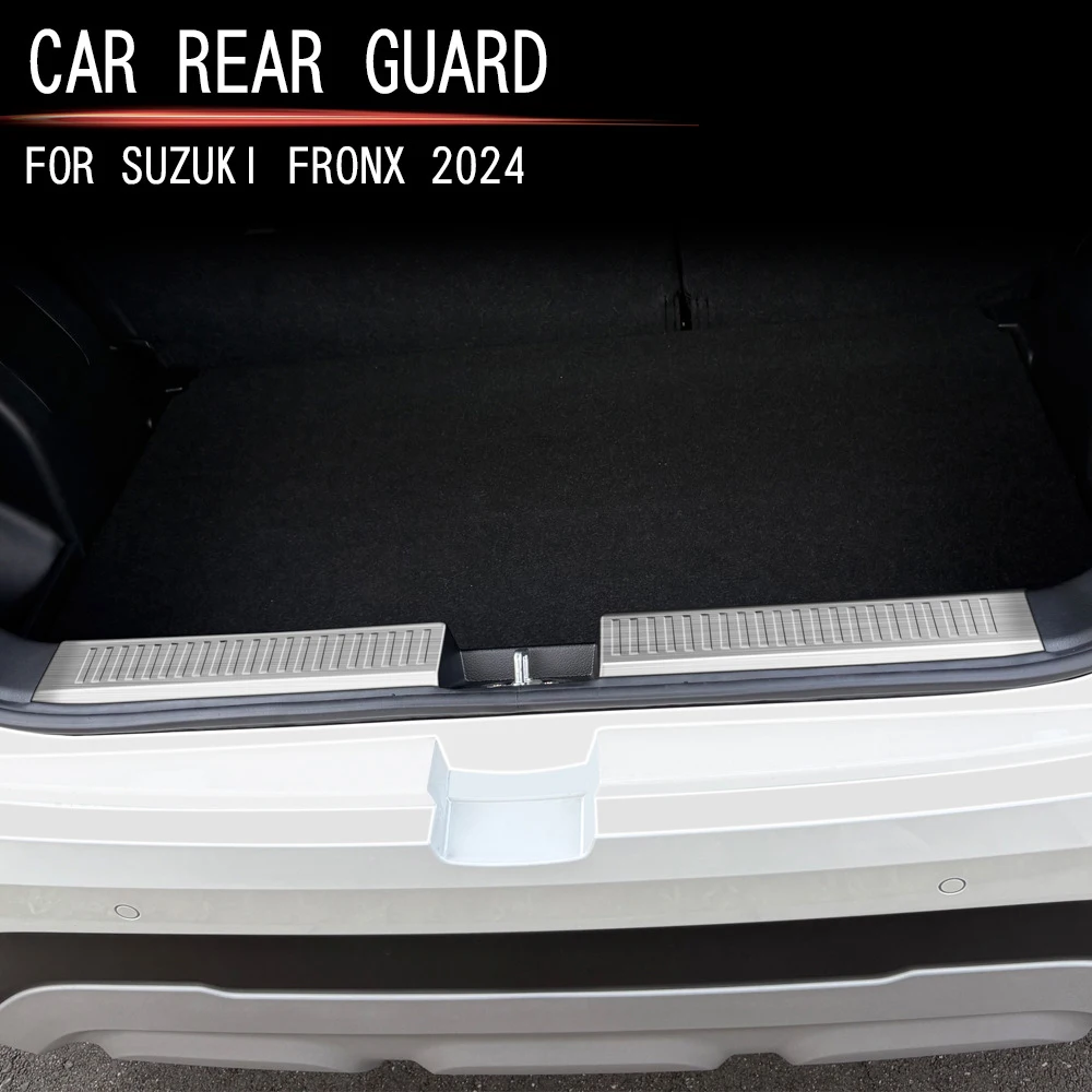 

Trunk Trim Threshold Stickers For Suzuki Fronx 2024 2025 Stainless Steel Car Inner Rear Bumper Foot Plate Protector Accessories
