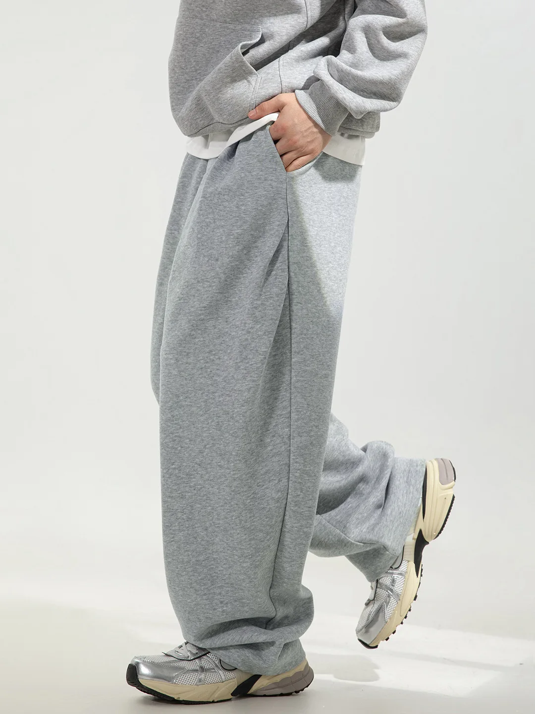 

Men's Casual Loose Fit Sports Pants Spring New Sle Vintage Bend Knife Long Trousers Double Pleat Faionable Loose Feeling