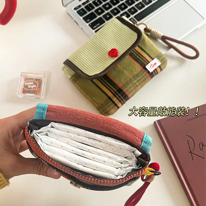 Fresh Checkered Candy Color Series Mini Portable Wallet