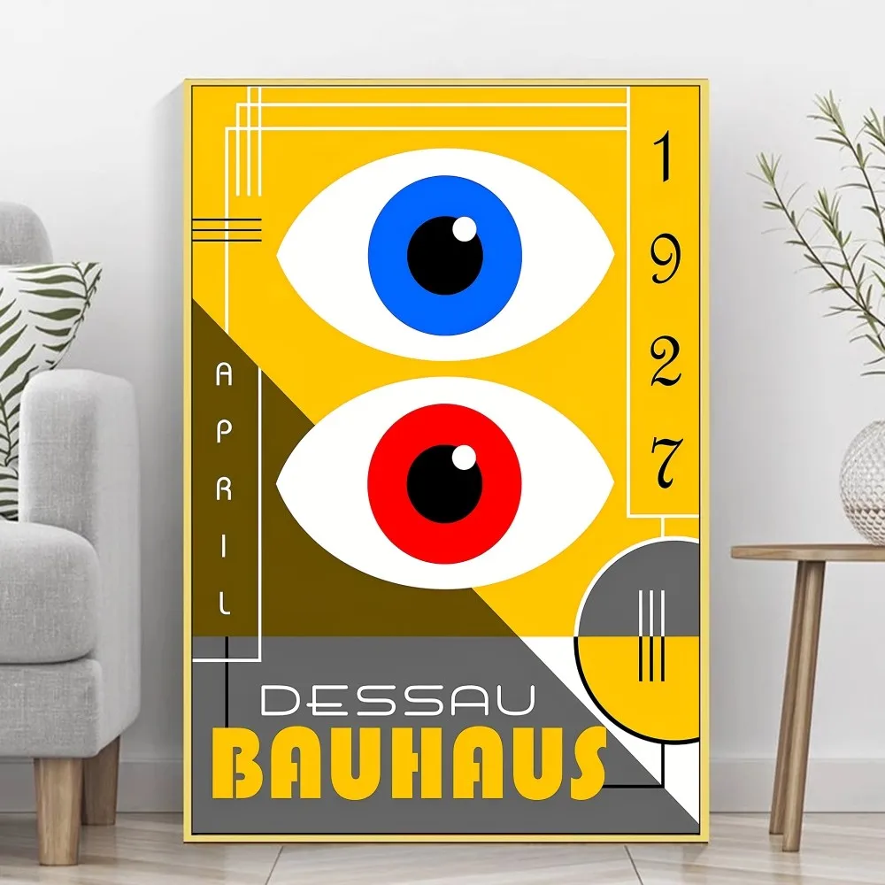 Modernist Bauhaus Geometric Poster Sticky HD Quality Wall Art Retro Posters for Home Kawaii Room Decor