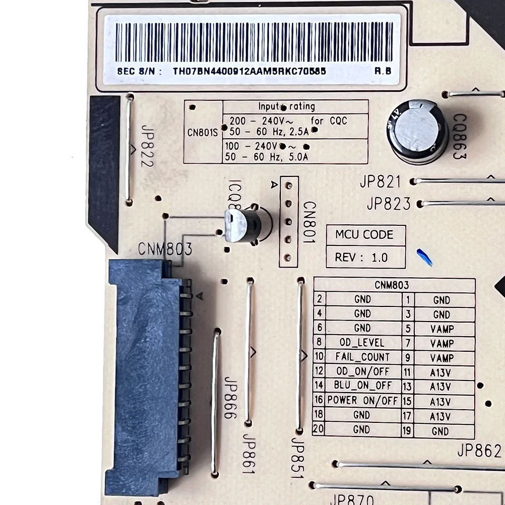 UN65MU800DFXZA UN65MU8500FXZA UN65MU850DFXZA UN65MU800DF UE65MU7070TXXU TV Power Supply Board/LED is for L65E8NR_MHS BN44-00912A