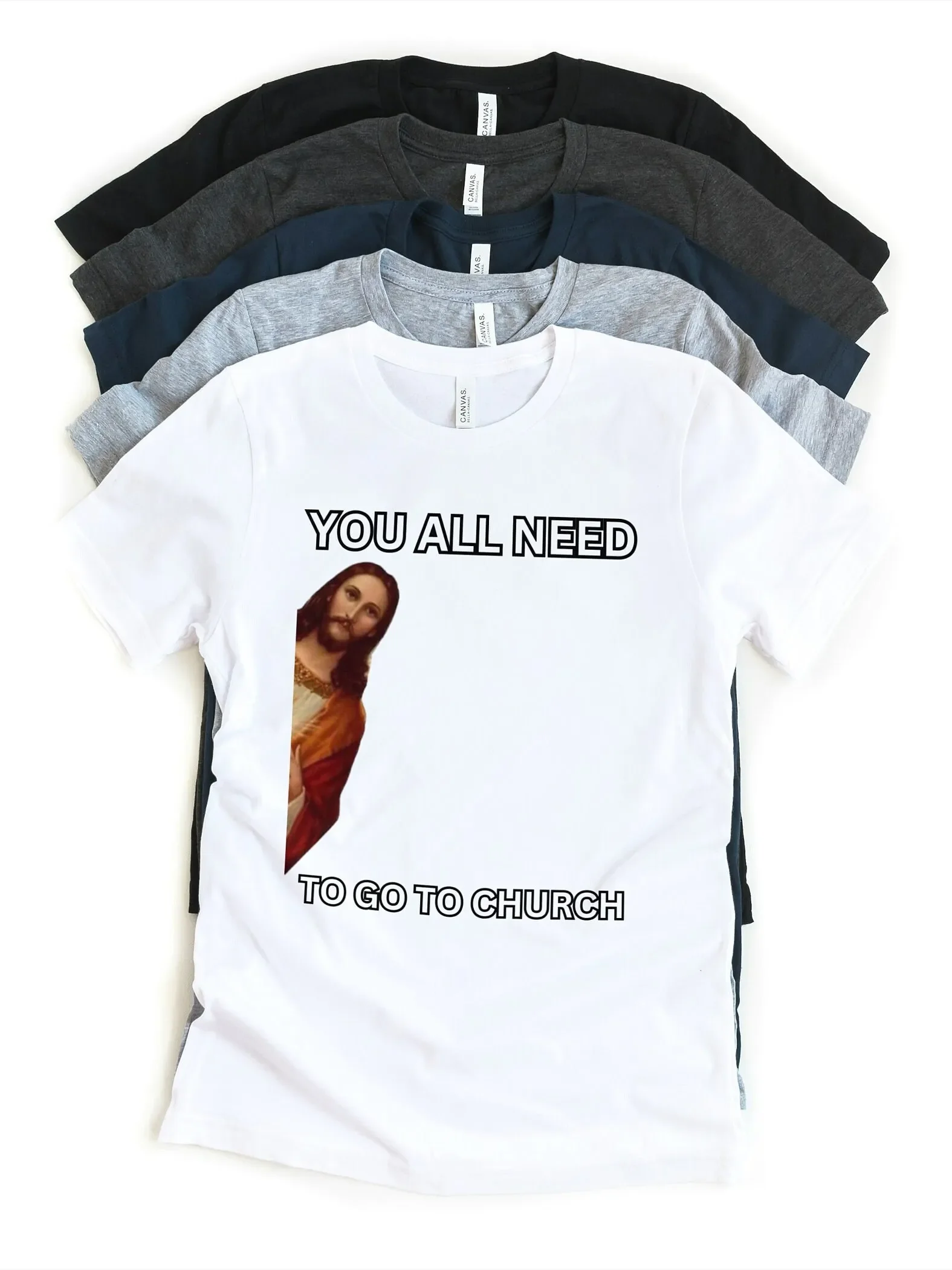 T-Shirt „You All Need To Go Church“ für Christen, Jesus, Religiöse, für Frauen, lustig