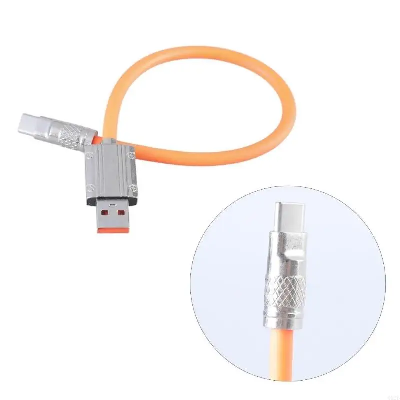 كابل USB 66W شحن سريع قصير USB إلى USB C الشحن سلك مضفر 480 ميجا بريتنيات نقل البيانات سلك للهاتف اللوحي