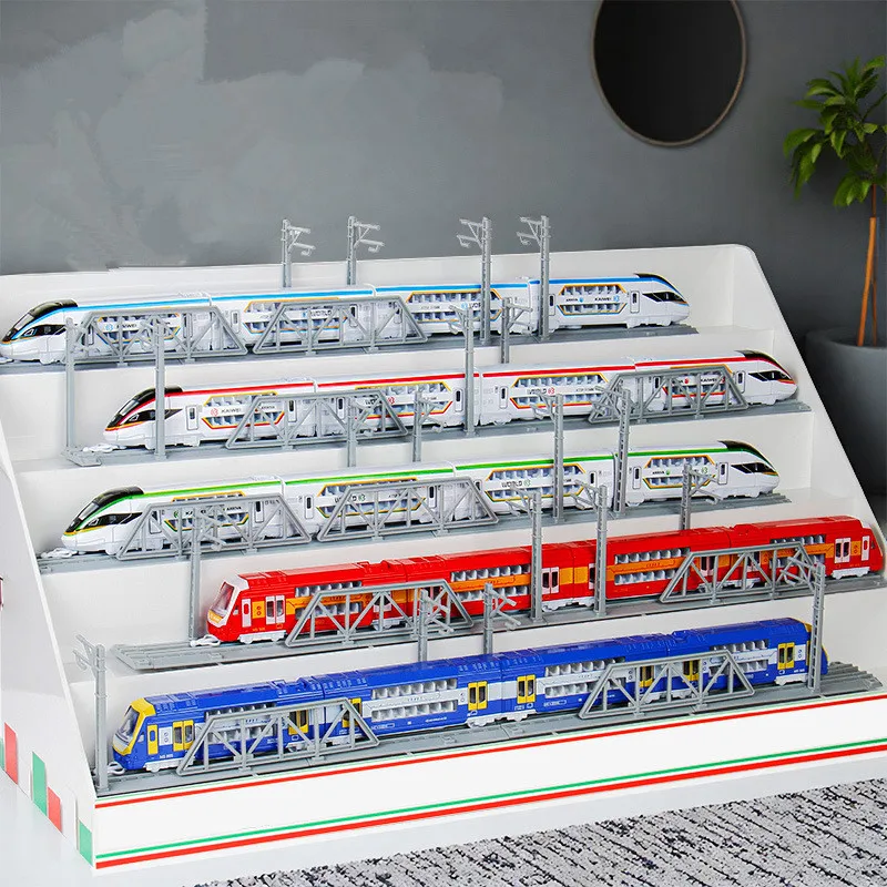 1: 87 โลหะผสมคู่ส่วนรถไฟและรถรางรุ่น double-Layer Subway และรางความเร็วสูงของเล่น,ของเล่นเด็ก,ขายส่ง