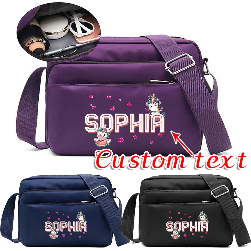 

Personalized Customization Name Shoulder Bag Outdoor Portable Storage Bag Large Capacity Commuting Shoulder Bag