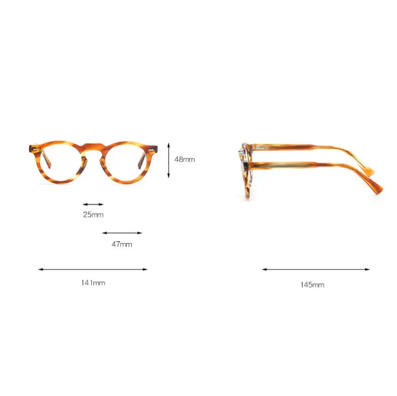 Mode Runde Acetat Blau Licht Blockieren Lesebrille Männer Optische Brillen Frauen Klare Linse Presbyopie Brille – Detail 8