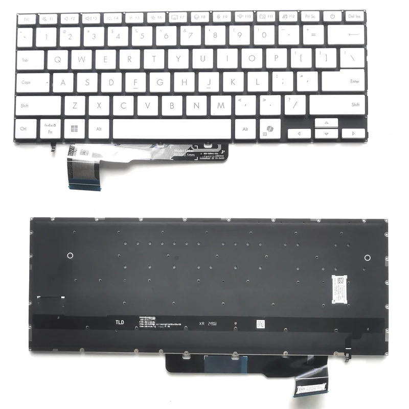 YY+New US Backlit Keyboard Silver for ASUS Zenbook A14 UX3407 UX3407Q Laptop