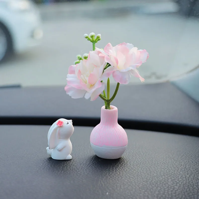 Miniature Simulation Creative Vase Crafts Ornament Accessories Micro Landscape Center Console Figurine Car Interior Decoration