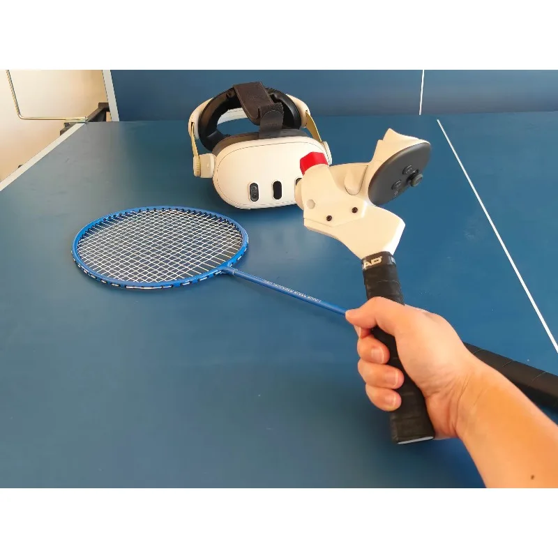 for Meta quest3/3S badminton racket bracket SS fit practice simulation  default black without rubber