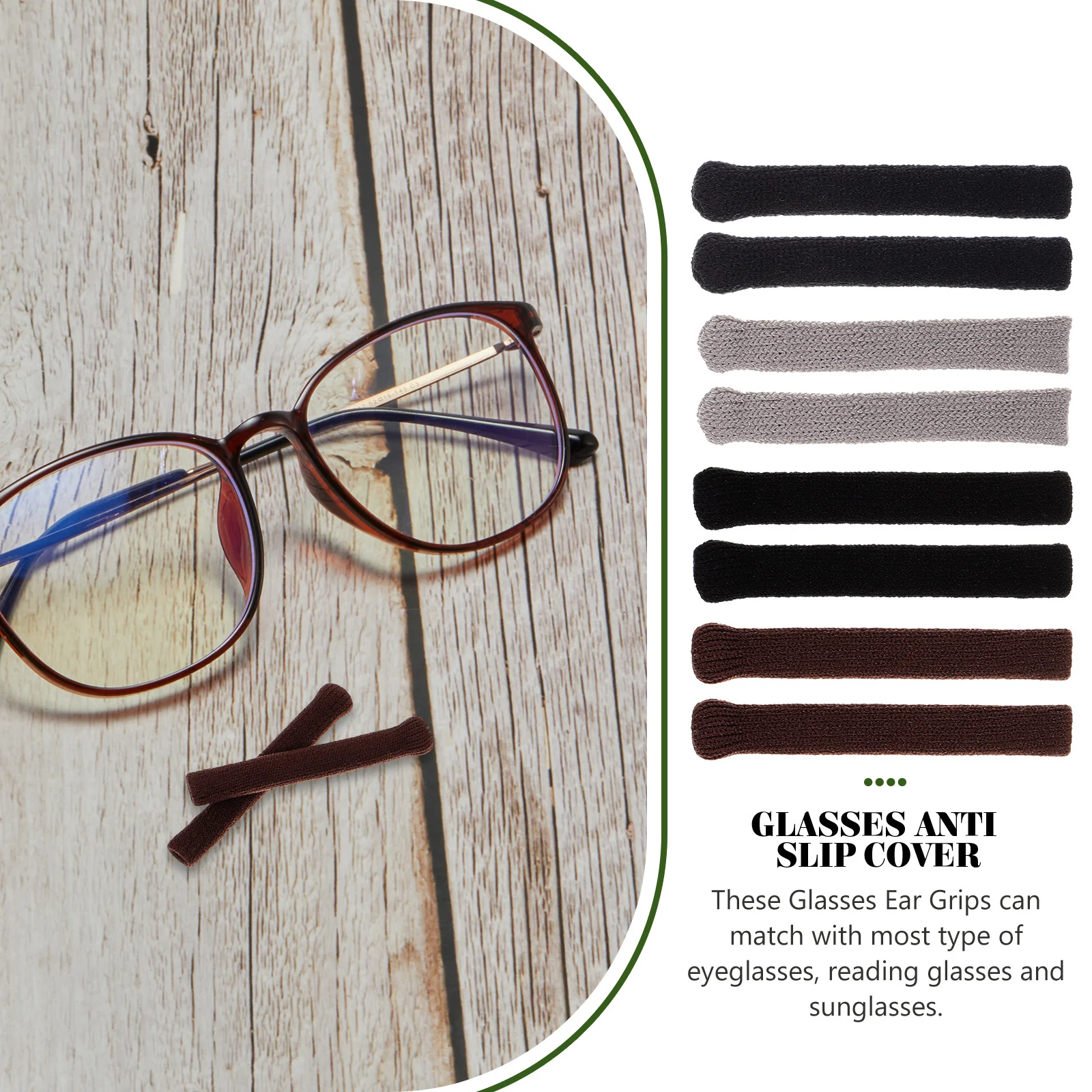4 أزواج نظارات وسائد الأذن المضادة للانزلاق النظارات معبد نصائح بطانة للأذن لينة منع الانزلاق لتشغيل تسلق ركوب نظارات