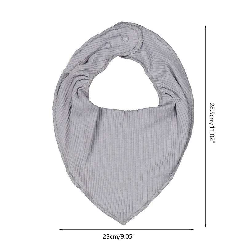 Baby Feeding Drool Saliva Towel Triangle Scarf Bandana Soft Cotton Bib Adjustable Snap Button Burp Cloth for Newborn