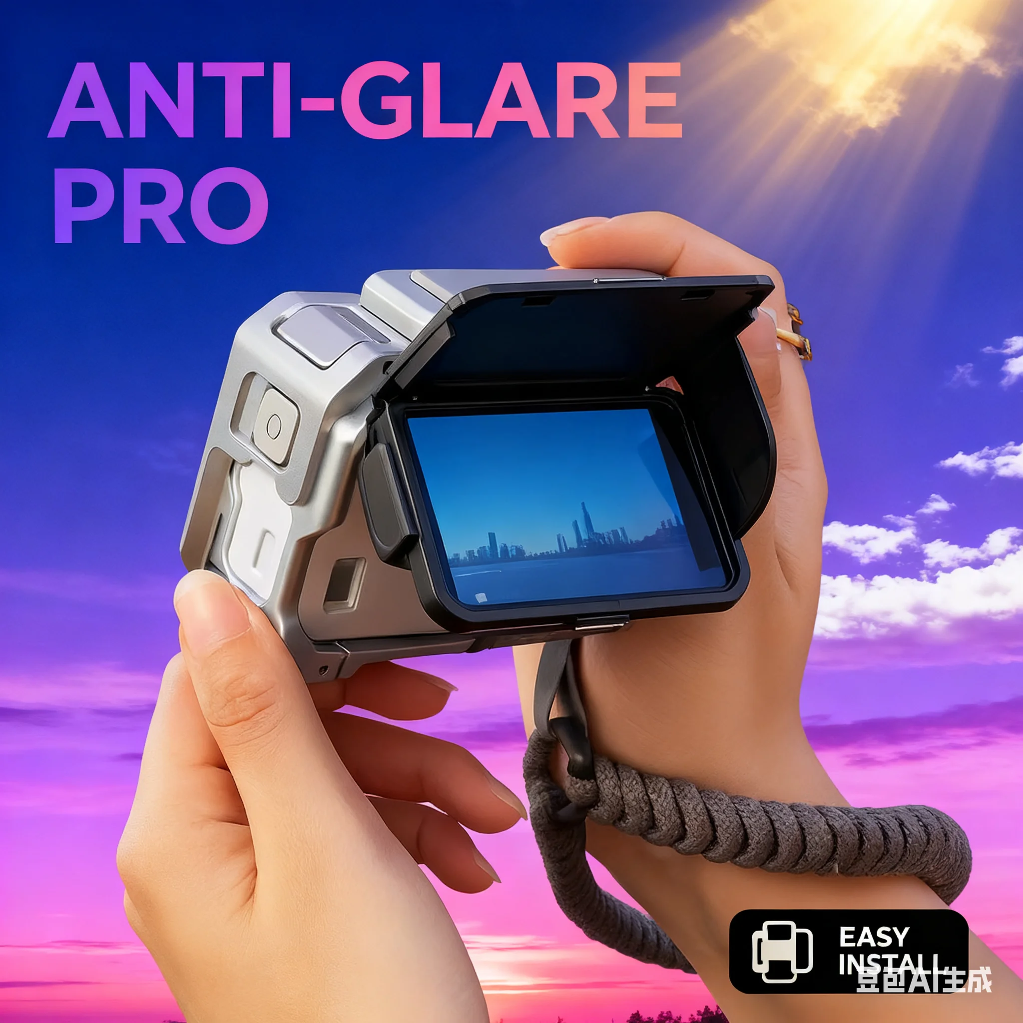 

Экранная бленда для Insta360 Ace Pro 2/Ace Pro — солнцезащитный козырек с бликами, прочная посадка, простая установка