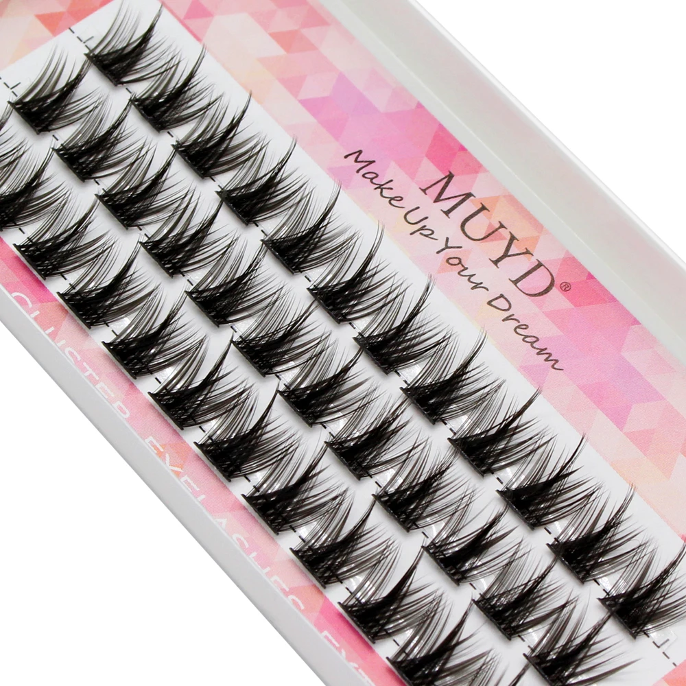 新スタイル 36 個 DIY セグメントまつげクラスターエクステンションナチュラル 3D ボリューム偽ミンクシルクまつげ個別のメイクアップツール繊毛