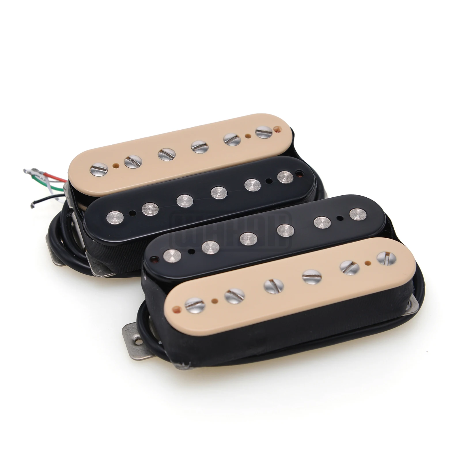 WAAAH GB Style Alnico II Bridge Humbucker Pickup Schwarz Weiß Zebrafarbe Alnico 2 Magnet für E-Gitarre WAAH Pickups – Detail 1