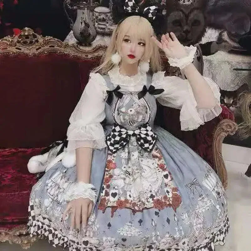 AA BCBNZ Princess Women Gothic Dress Alice in Wonderland Short Style Lolita Costume Maid Cute Anime Costu 2025 New