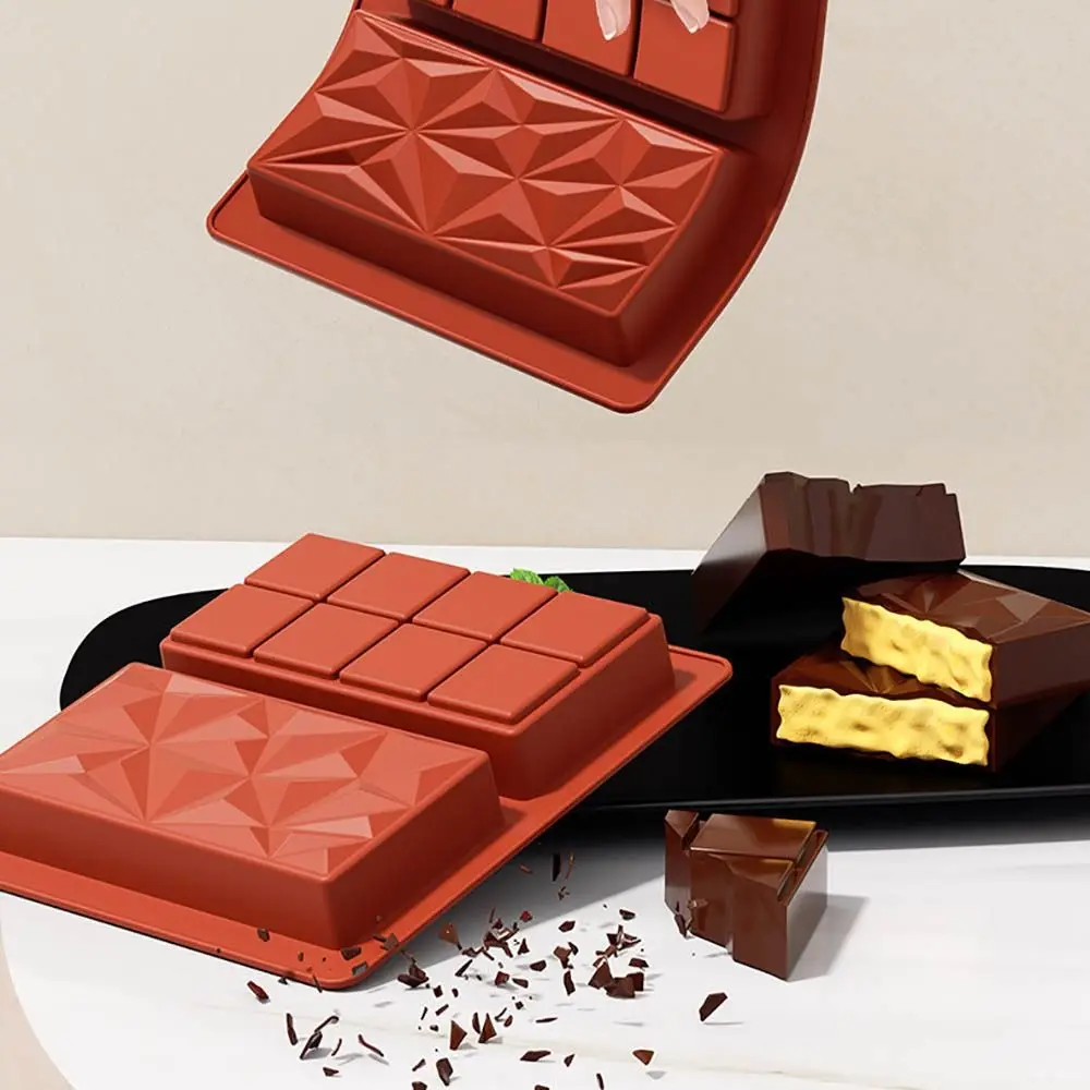 Durbale DIY Chocolate Bar Mold Cake Decorating Ice Mold Waffle Molds Bakeware Baking Tools Silicone Mould