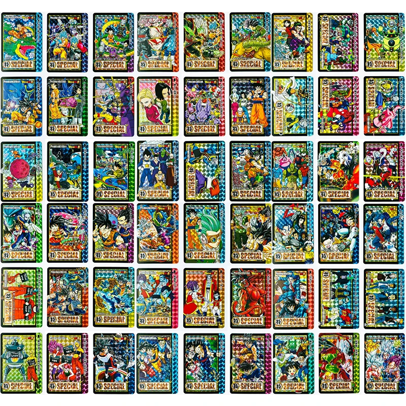 Anime Dragon Ball Diy homemade FlashCards Son Goku Vegeta Iv Trunks Frieza Broli Android 18 Vegetto Majin Buu Collection Cards view 2
