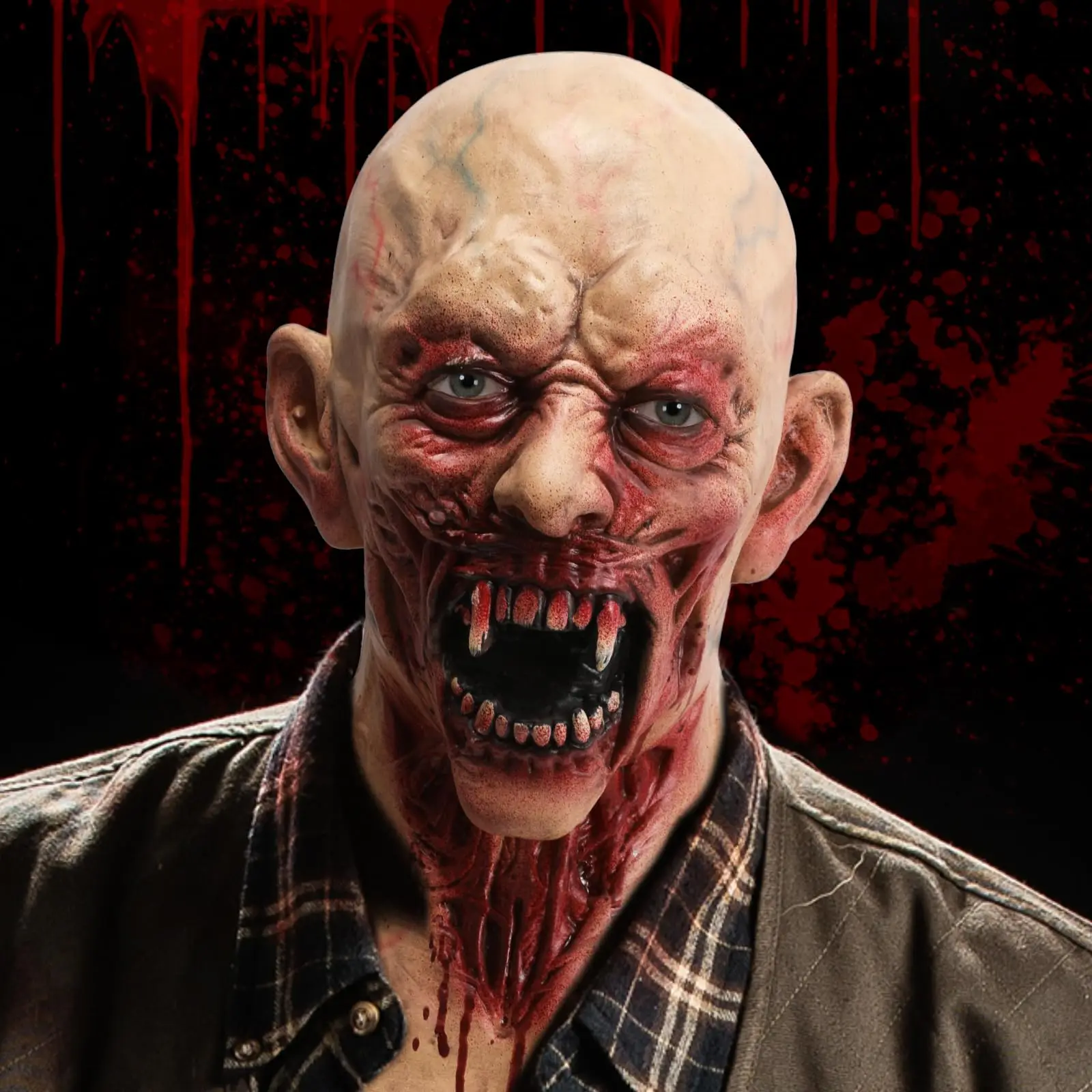 Creepy Vampire Zombie Mask Bloody Biochemical Zombie Mask Walking Dead Demon Monster Headgear Halloween Cosplay Props