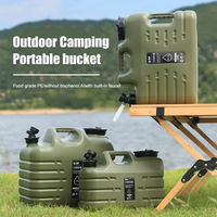 Bucket large capacity 12L portable drinking water tank, movable faucet water tank, outdoor camping and driving without leaks