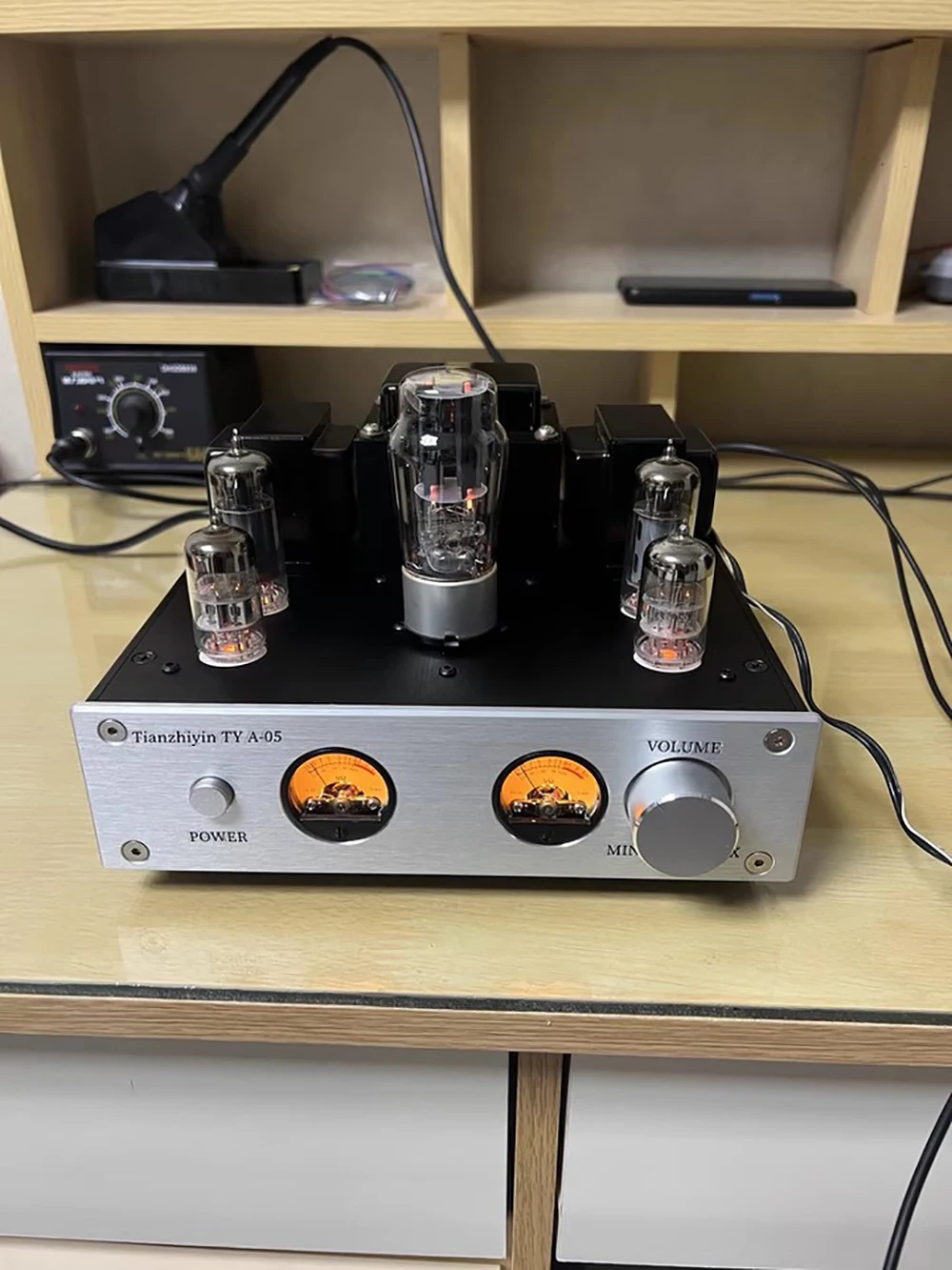 TY A-05 Vacuum Tube Amplifier 6P1 Single-Ended Class A Hi-Fi Stereo Bluetooth 5.0 VU Meter Integrated Amp