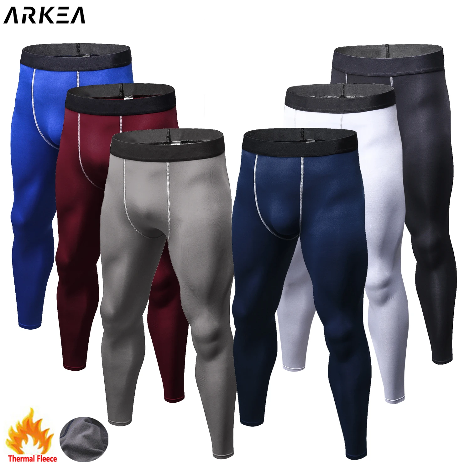 

Winter Fitness Running Compression Pants Lycra Trousers Tights Legging gym clothes ​Elasticity Sweatpants tenue de sport homme