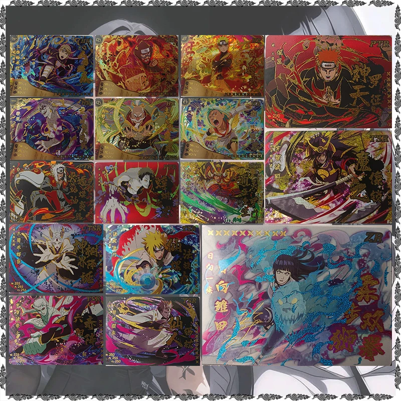 Anime NARUTO Rare Nii Yugito Roshi Yakushi Kabuto Fuu Pain Jiraiya Uchiha Madara Hyuga Hinata Collectible Card Birthday Toy Gift