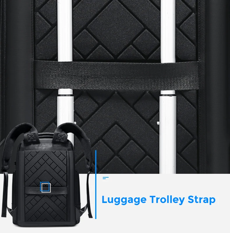 Fenruien Waterproof Backpacks USB Charging School Bag Anti-theft Men Backpack Fit 15.6 Inch Laptop Travel Backpack High Capacity