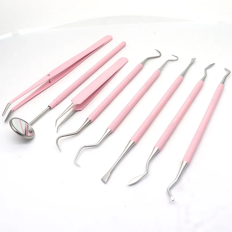 1pc Dentist Clean Tool Dental Mouth Mirror Tweezers Probe Tweezer Hoe Sickle Scaler Dental Hygiene Tools