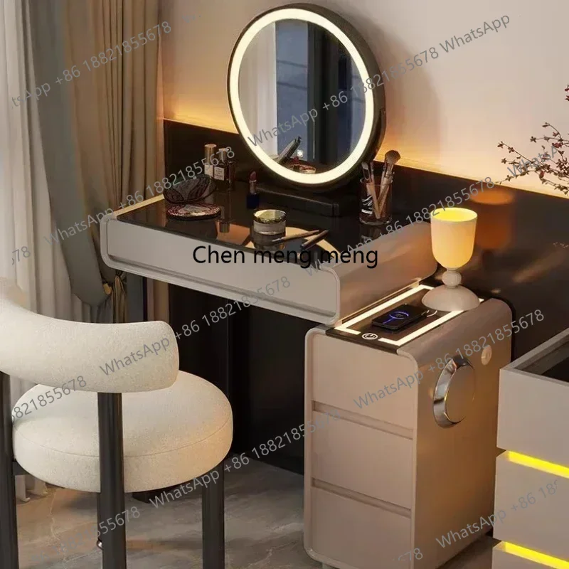 

Makeup Desk Dressers Bedroom Dresser Nordic Light Luxury Makeup Table Smart Storage Cabinet Vanity Dressing Table Makeup Vanitys