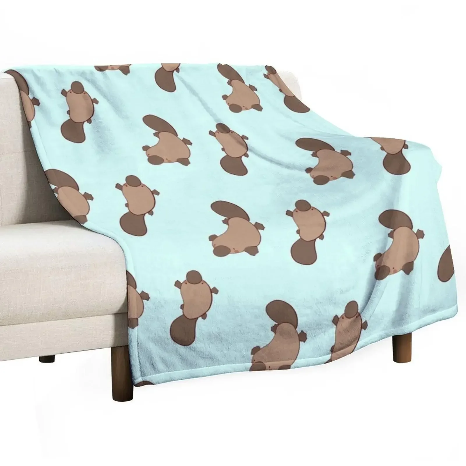 

Platypus illustration Throw Blanket Moving warm winter Plaid on the sofa Blankets