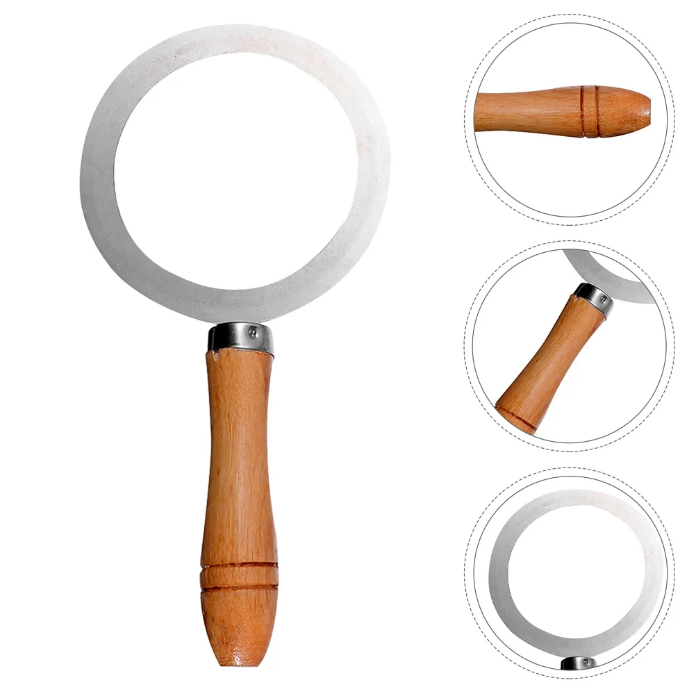 

2pcs Stainless Steel Brulee Cup Ring Heat Resistant Milk Tea Dessert Maker Wooden Handle Baking Tool Kitchen Supplies Cake Tools